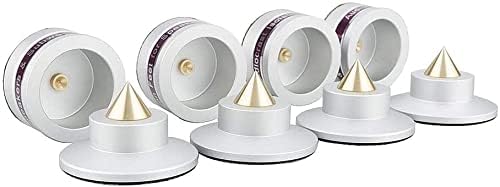 Tertullus 4 Pcs Aluminum Speaker Spike+Speaker Isolation Feet Top Pad Turntable - Image 7