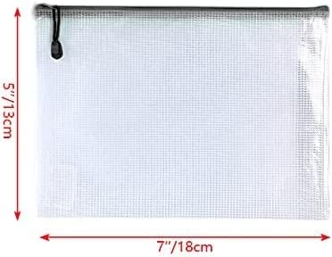 Oaimyy-24PCS-3 x 5" inchs-Mesh Zipper Pouch, Plastic Zip File Folders Puzzle - Image 2
