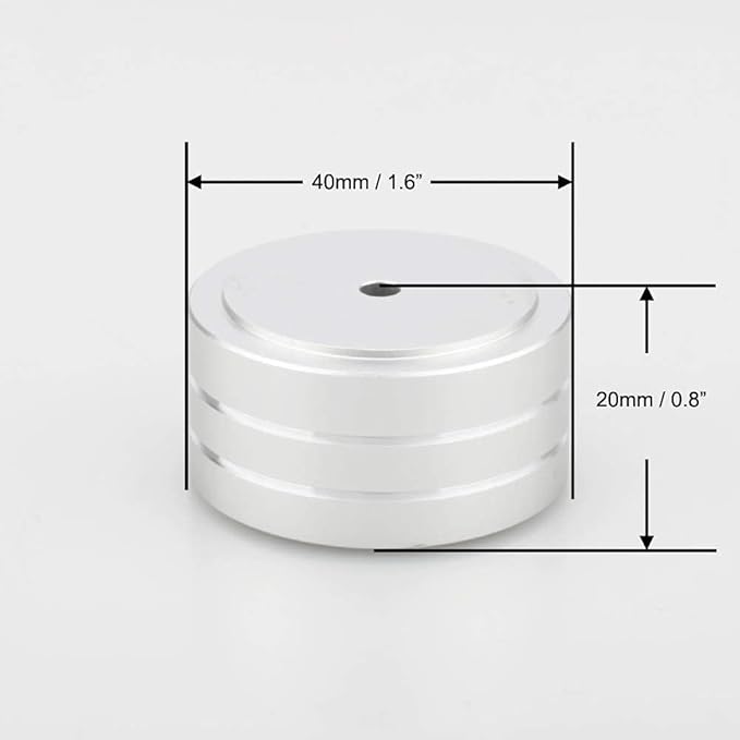Audiocrast 4X Silver HiFi Speaker Isolation Feet Pad, Aluminum 40x20mm Audio - Image 8