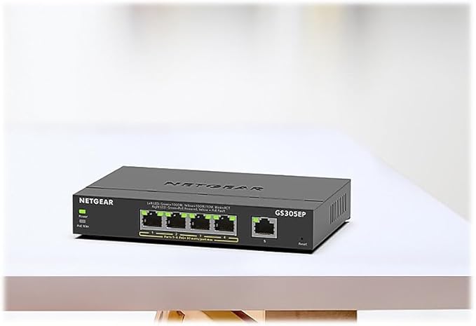 NETGEAR 5 Port PoE Gigabit Ethernet Easy Smart Managed Essentials Switch - - Image 5