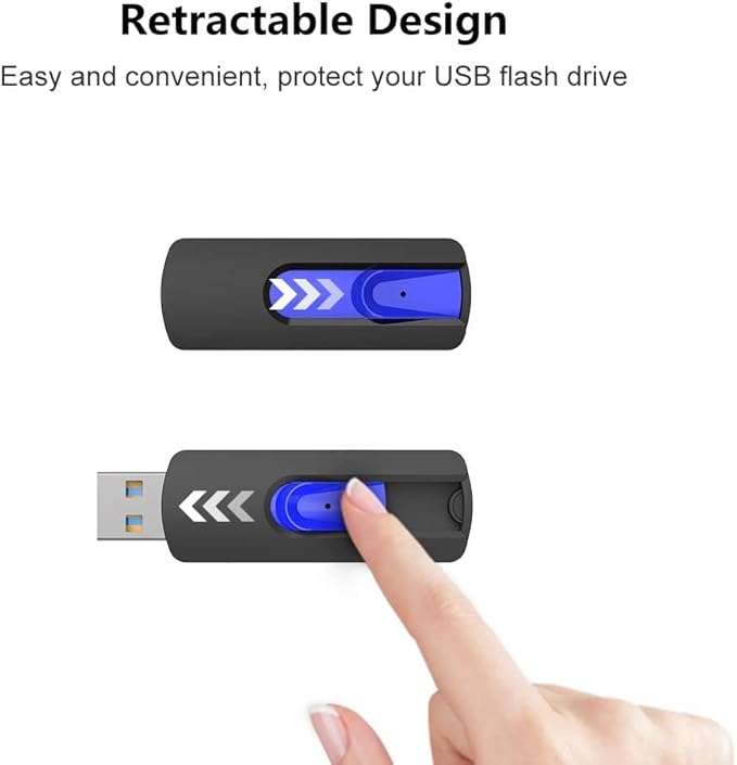 JUANWE 32GB Flash Drive 10 Pack 3.0 USB Thumb Drive Retractable Slide Memory - Image 7