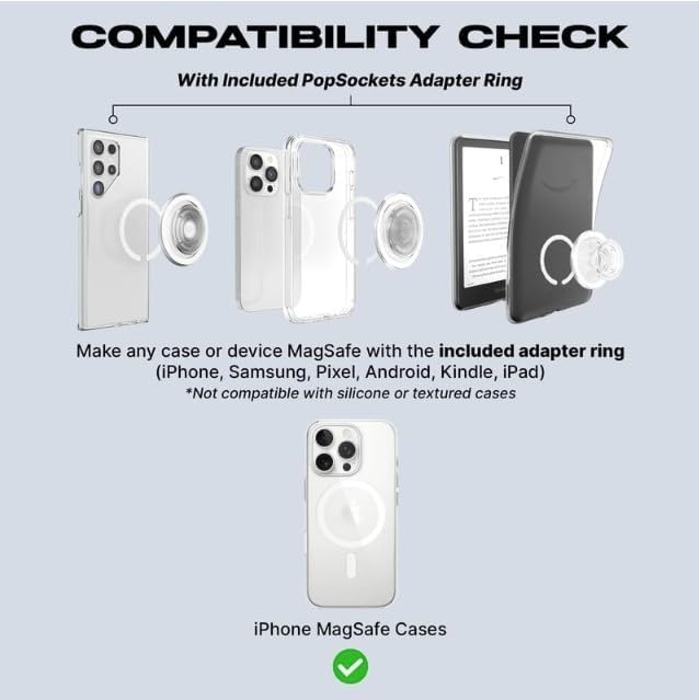 PopSockets Suck-Up™ Suction Grip & Stand, 3-in-1 MagSafe Phone Mount - Image 5