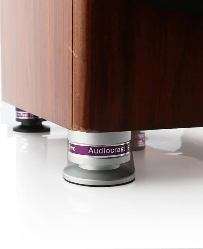 Tertullus 4 Pcs Aluminum Speaker Spike+Speaker Isolation Feet Top Pad Turntable - Image 3