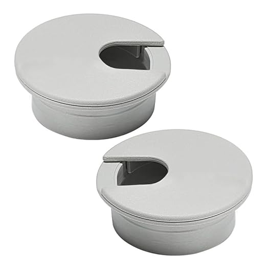 2 Pcs Desk Grommet 2" / 50 mm, Desk Cord Hole Cover, Cable Grommet ABS Plastic by EASYEAH