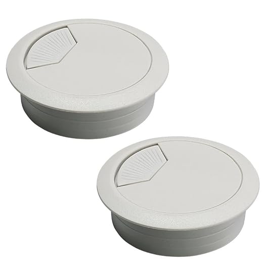 2 Pcs Desk Grommet 2-1/16" / 53 mm, Desk Cord Hole Cover, Cable Grommet ABS by EASYEAH