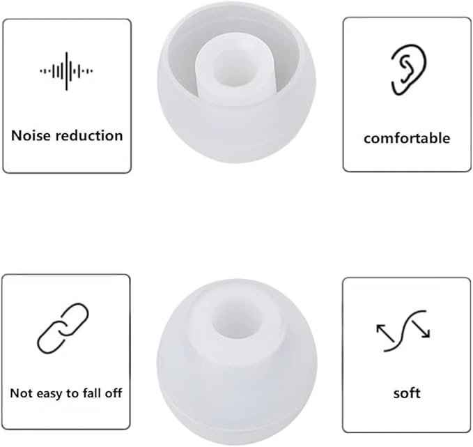 36 Pieces Large Earbud Tips Soft and Comfortable Ear Bud Replacement Pieces - Image 5