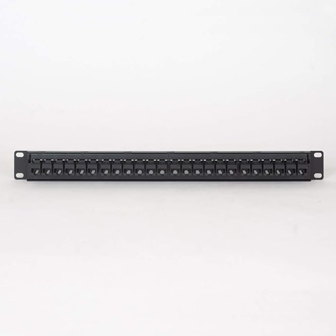 ICC CAT5e Feed-Through Patch Panel, 24 Port, 1U Rackmount, RJ45 Ethernet Patch - Image 4