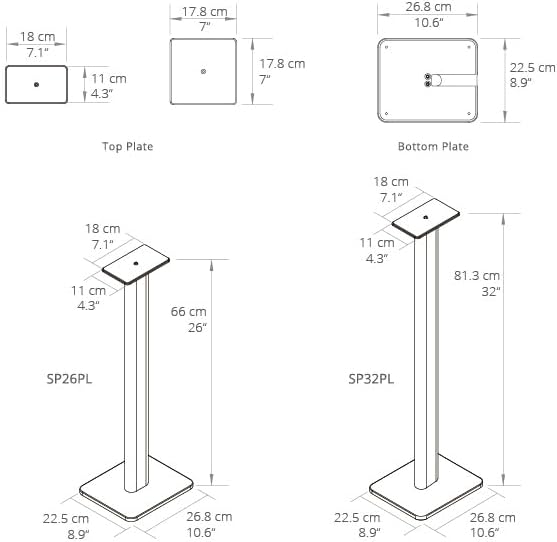 Kanto SP26PLW 26 Inch Bookshelf Speaker Stand - Image 7