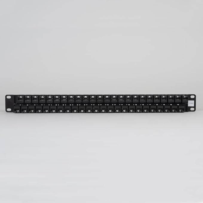 ICC CAT6 Feed-Through Patch Panel, 48 Port, 1U Rackmount, RJ45 Ethernet Patch - Image 5