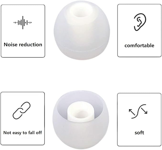 Replacement Earbud Tips Earbud Covers Silicone Tips Ear Gels Fit - Image 7