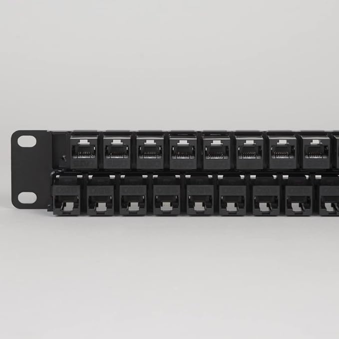 ICC CAT6 Feed-Through Patch Panel, 48 Port, 1U Rackmount, RJ45 Ethernet Patch - Image 6