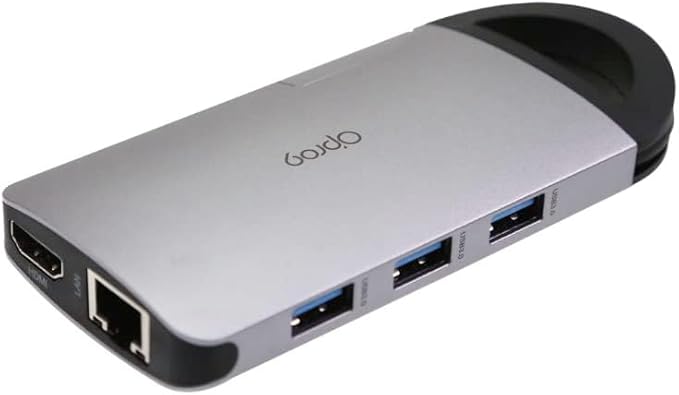 Opro9 8-in-1 USB-C Hub with 3 USB 3.0 Ports, Dual Monitor Laptop Docking Station - Image 2