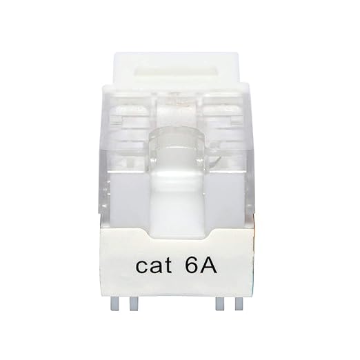 VCE RJ45 Cat6A Keystone Jack UL Listed 25-Pack, 10 Gbps Slim Profile Modular - Image 4