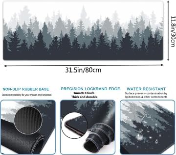 Galdas Gaming Mouse Mat Forest Background Pattern XXL XL Large Mouse Mat Long - Image 3