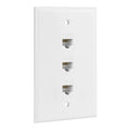 Ethernet Wall Plate, 3 Port Cat6 Female to Female Wall Jack Network RJ45 by RICNOS