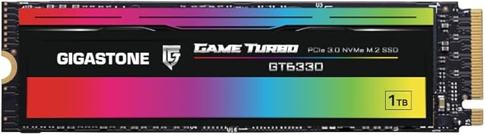 Gigastone M.2 SSD 1TB PCIe 3.0 NVMe SSD 3, 400MB/s Internal Gaming Solid State by Gigastone