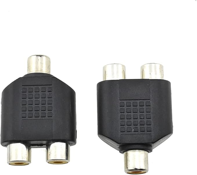Hahiyo 3 RCA F-2x3.4 RCA F Stereo Plug Interconnect Audio One Male 3.4mm Two by HAHIYO