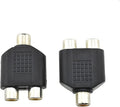 Hahiyo 3 RCA F-2x3.4 RCA F Stereo Plug Interconnect Audio One Male 3.4mm Two by HAHIYO