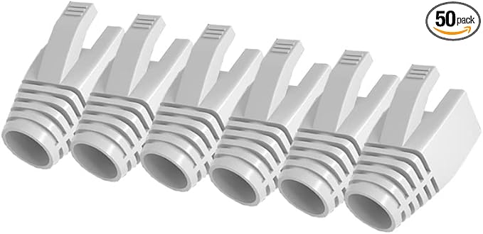 50 Pcs Cat7 Cat7A Cat8 Strain Relief Boot, RJ45 Plug Connector Cover Modular by VIVOCH