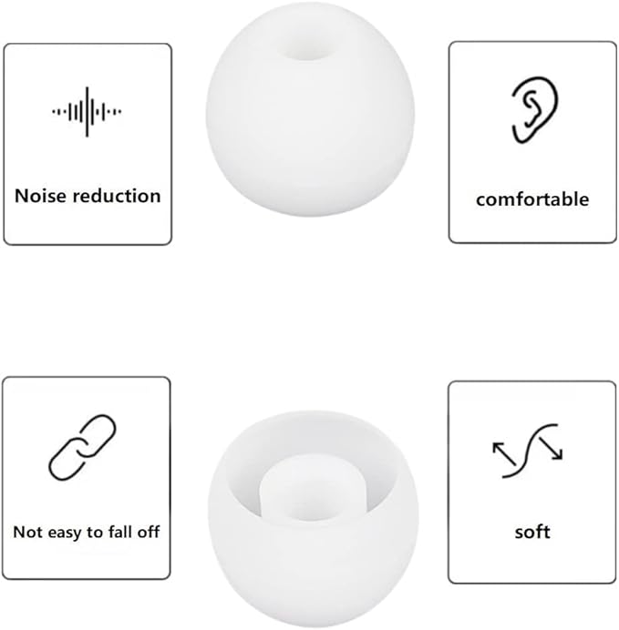 Earbud Tips Soft and Comfortable Headphone Ear Tips Ear Bud Replacement Pieces - Image 5