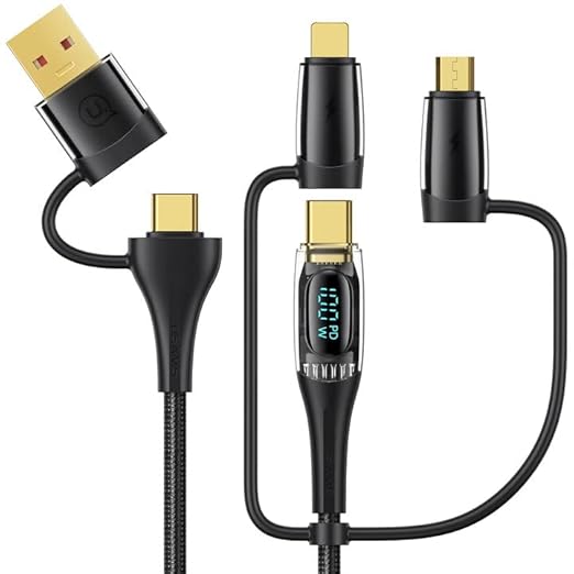 USB C to Multi Charging Cable, USAMS 100W 4FT 5A Type C to Type C Fast Charger by USAMS