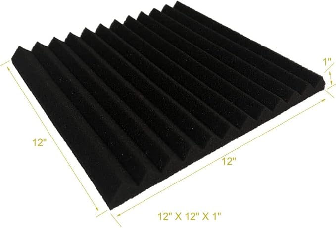 96 Pack Black/RED 12 "X 12 "X1" Acoustic Panels Studio Soundproofing Foam Wedge - Image 5