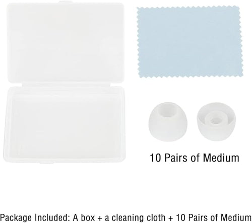 10 Pairs Silicone Medium Replacement Ear Tips - Image 2