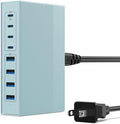 Light Blue 8-in-1 GaN III USB C Charger Hub - 65W PD Laptop Charger & Travel by FOCHEW