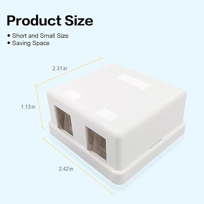 Keystone Jack Surface Desk Mount/Wall Mount Box - Image 2