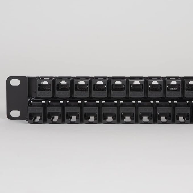 ICC CAT5e Feed-Through Patch Panel, 48 Port, 1U Rackmount, RJ45 Ethernet Patch - Image 6