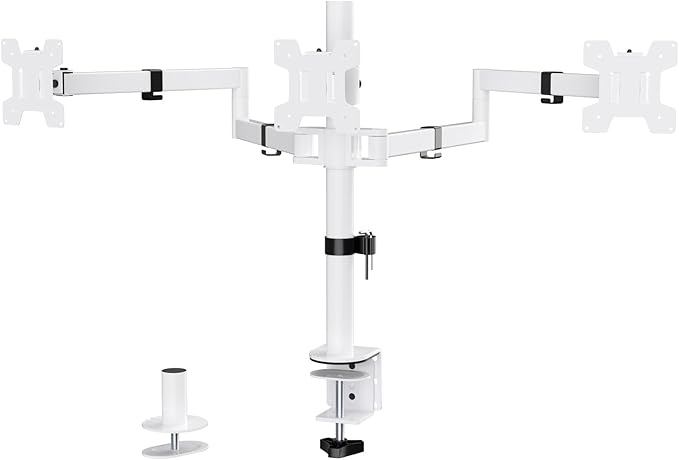 WALI Triple Monitor Mount, Three Monitor Desk Mount Fits 13-27in Screens by WALI