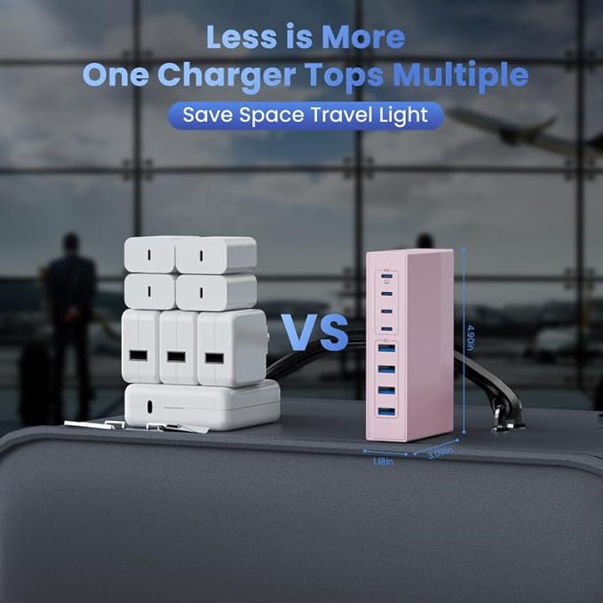 200W USB C Charger Block, 8-in-1 GaN III USB C Fast Charging Station Hub - Image 5