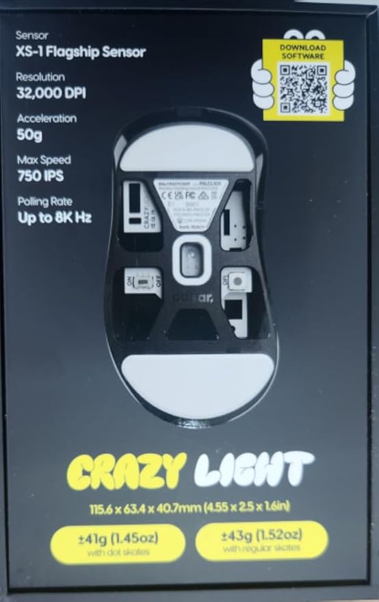 Pulsar Gaming Gears X2 Crazylight Wireless Gaming Mouse, Ultra Lightweight 1.23 - Image 12