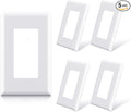 ELEGRP 1-Gang Glossy White Screwless Decorator Wall Plates, Standard Size by ELEGRP%7CELEGROUP
