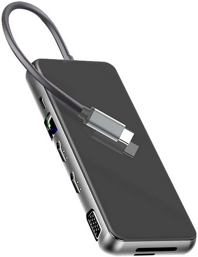 Generic 12 in 1 USB C Laptop Docking Station, Dual Monitor, 4K by Unknown