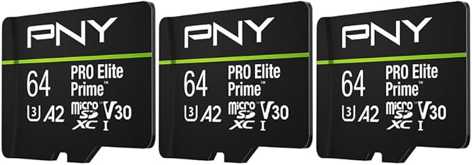 PNY 64GB PRO Elite Prime C10 U3 V30 A2 microSDXC Flash Memory Card – Ultra-Fast - Image 2