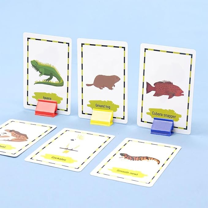 120 PCS Plastic Game Card Stands Colorful Blank Board Markers Holder - Image 4
