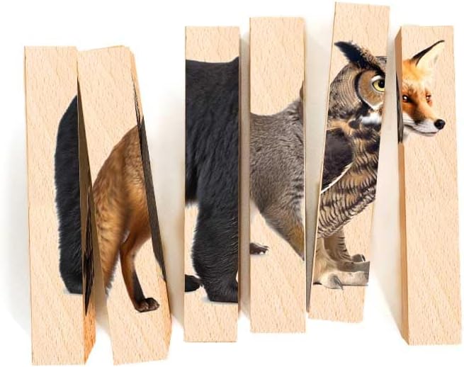 Wooden Animal Chunky Puzzles for Toddlers 2+ Years - Image 3