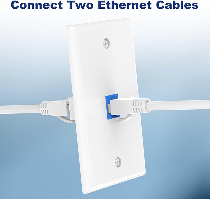 VCE Ethernet Wall Plate 1-Port, Keystone Jack Wall Outlet - Image 3