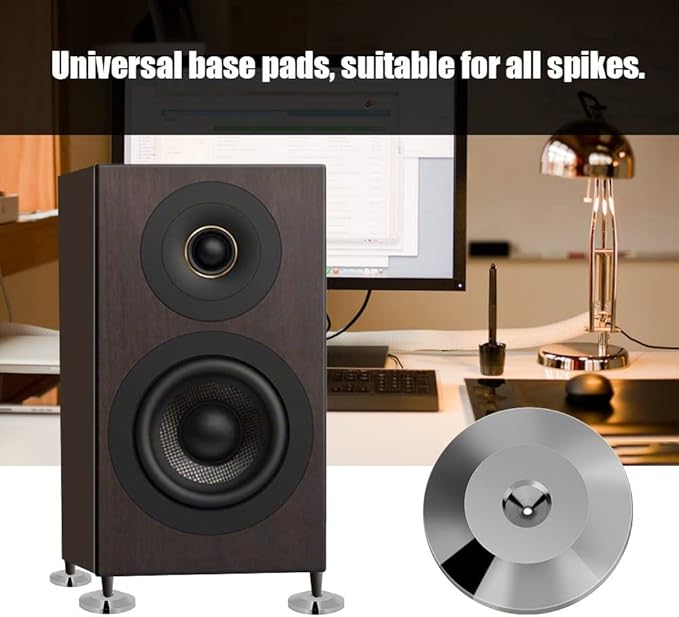 Preffair 4Pcs Stainless Steel Audio Speaker Spike Pads Mats Speaker Isolation - Image 9