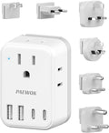 International Power Adapter Set, US to Worldwide Universal Travel Adapter- 4 AC by PAEWOK