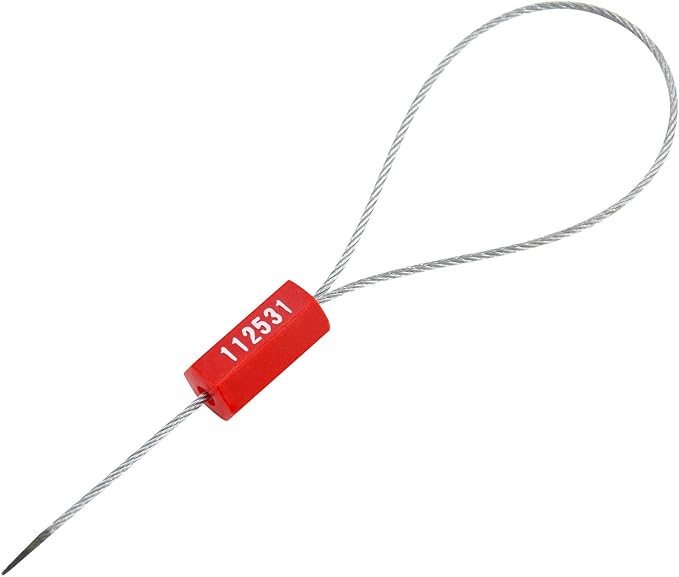 Steel Security Cable Seals Metal Numbered Security Tags Tamper Proof Pull-Tite - Image 3