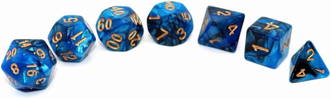Polyhedral D&D Dice Set-5 Pack Double-Colors Dice Sets Compatible - Image 5