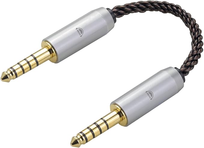 okcsc 4.4MM Male to 4.4MM Male Ultra Short Hifil Male to Male AUX Audio Cable by okcsc
