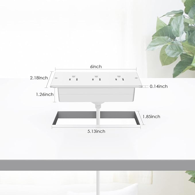 Conference Recessed Power Strip Waterproof, Table Power Outlet, Furniture Flush - Image 5