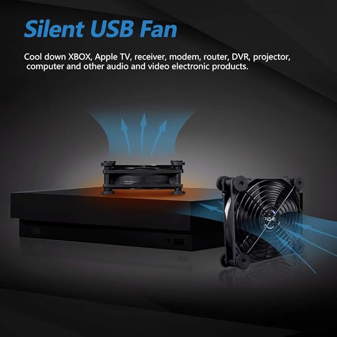 USB 120mm Quiet Fan, 5V USB Portable Cooling Fan - Image 2