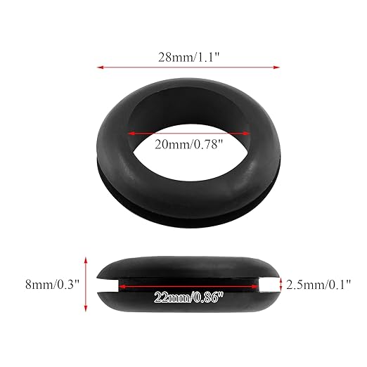 12 Pcs Rubber Grommets, 3/4" Inside Diameter 7/8" Drill Hole Rubber Wire - Image 2