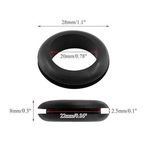 12 Pcs Rubber Grommets, 3/4" Inside Diameter 7/8" Drill Hole Rubber Wire - Image 2