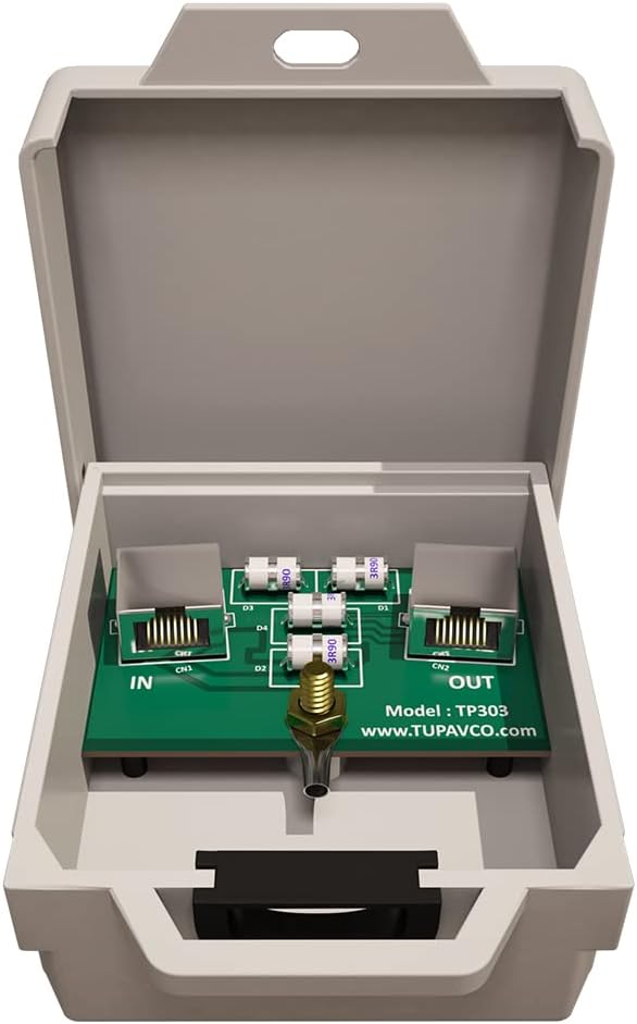 Tupavco Outdoor Ethernet Surge Protector PoE+ Gigabit - Image 2