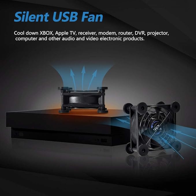 Quiet 80mm USB Fan, 5V USB Portable Cooling Fan - Image 2